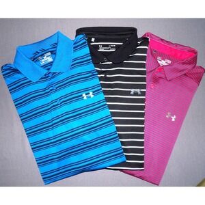 Lot of 3~ Under Armour Stretch Performance Polo Golf Shirts Men's XL
